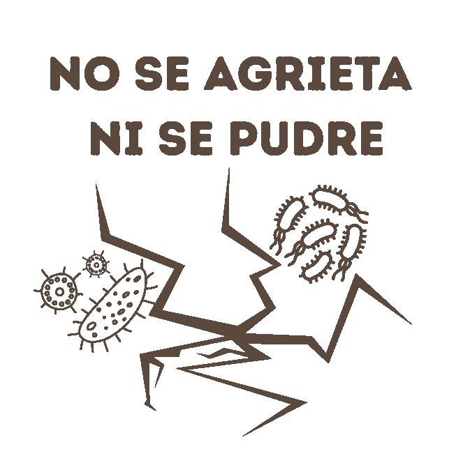 No se agrieta ni se pudre